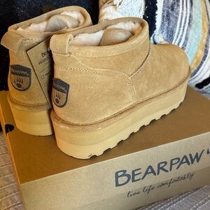 BearPaw Tan Ankle Boots